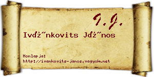 Ivánkovits János névjegykártya